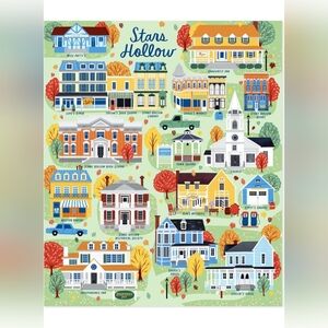 Hallmark Gilmore Girls Stars Hollow Map Throw Blanket